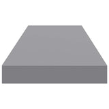 323858 Floating Wall Shelves 4 pcs Grey 80x23,5x3,8 cm MDF