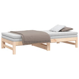 Pull-out Day Bed without Mattress 2x cm Solid Wood Pine 823419