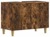 3 Piece Bathroom Cabinet Set DELFT Smoked Oak Engineered Wood 3417464