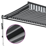 Automatic Retractable Awning Anthracite and White 400x350 cm 3215810