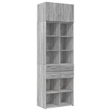 Storage Cabinet Grey Sonoma 70x42.5x225 cm Engineered Wood 3281341