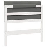 Upholstered Headboard White and Light Grey 100 cm 880197