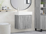 Bathroom Vanity Unit with Tap Grey Sonoma 45.5 x 22.5 x 84 cm 889507