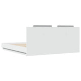 Bed Frame with LED without Mattress White 180x200 cm Super King 3209989
