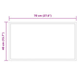 LED Bathroom Mirror Transparent 70 x 40 cm Tempered Glass 42045814