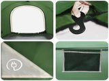 Car Tent with Roof Green 200 x 170 x 170 cm Polyester and Steel 42028539