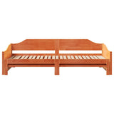 Daybed with Trundle without Mattress Wax Brown 90x200 cm Solid Wood 850907