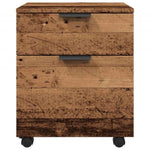 ZNTS Mobile File Cabinet with Wheels Old Wood 45x38x54 cm Engineered Wood 856949