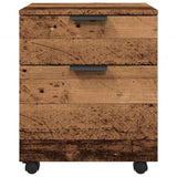 ZNTS Mobile File Cabinet with Wheels Old Wood 45x38x54 cm Engineered Wood 856949