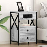 Bedside Cabinet Grey Sonoma 40 x 31 x 60 cm Engineered Wood 859466