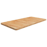 Bathroom Countertop Light Brown 100x50x2.5cm Treated Solid Wood 343039