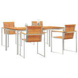 Garden Dining Set 5 pcs Solid Wood Acacia 3334809