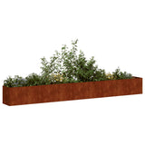Planter Rusty 360x40x40 cm Weathering Steel 860702