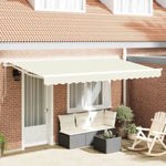 Retractable Awning Manual Cream 400x200 cm Fabric 3329769