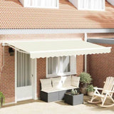 Retractable Awning Manual Cream 400x200 cm Fabric 3329769