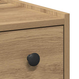 Narrow Bathroom Cupboard with Wheels Artisian Oak Engineered Wood 855294