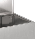 Garden Planter Silver 100 x 60 x 45 cm Stainless Steel 865873