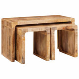 Nesting Table 3 pcs Brown Solid Mango Wood 4104561
