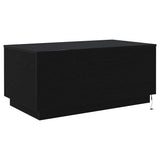 Coffee Table with LED Lights Black Oak 90x50x40 cm 862260