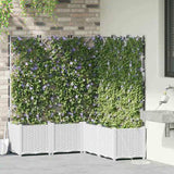 Garden Planter 5 pcs White 120 x 120 x 142 cm PP 42002924