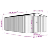 Garden Shed Brown Galvanised steel Large Durable Garden Shed 143351