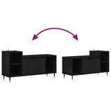 TV Cabinet Black Oak 100 x 35 x 55 cm Engineered Wood 882719