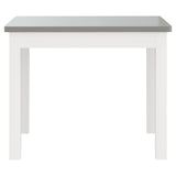 3 Piece Children Table and Chair Set White and Grey MDF 10409