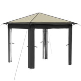 Gazebo without Sidewall 2.6 x 2.6 m Cream and Anthracite 42036803