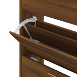 Shoe Cabinet Brown Oak 63x24x103 cm Engineered Wood 342557