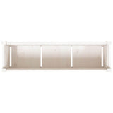 Garden Planters 2 pcs with Legs White Solid Wood Pine 837567