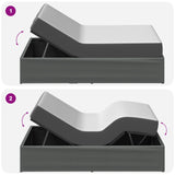 Electric Adjustable Bed Frame Dark Grey 200 x 100 x 33.5 cm 42037306