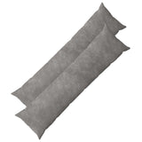 Cushion with Pillow HEERLEN 2 pcs Light Grey Microfiber Fleece 926226