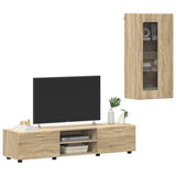 TV Cabinet Set FLORIN 3 pcs Sonoma Oak Engineered Wood 3397926