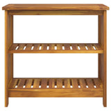Garden Cabinet Natural 75 x 35 x 70cm Solid Acacia Wood 42001362