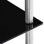 6-Tier Shelf Black 40x40x160 cm Tempered Glass 249512