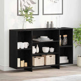 Sideboard Black Oak 120 x 30 x 75 cm Engineered Wood 875037