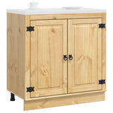 Cabinet SKI Honey Brown 80 x 46 x 81.5 cm Solid Pine Wood 42007563