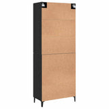 Highboard 2 pcs Black Oak Engineered Wood 3394571