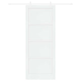Sliding Door White 93 x 232 cm Solid Pine Wood 3333603