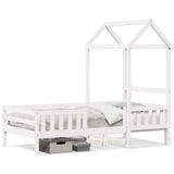 Bed Frame with Roof without Mattress White 75x190 cm Small Single 3282169
