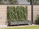 Garden Planter with Irrigation&Wheels 3 pcs Light Grey PP 3423089