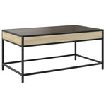 ZNTS Coffee Table with Infinity LED Sonoma Oak 90x50x41 cm 847688