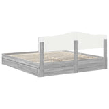 Storage Bed Grey Sonoma 180 x 200 cm Engineered Wood 3413073