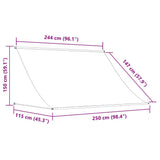 Retractable Awning 250x150 cm Yellow and White 143754