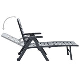 Sunlounger Anthracite Plastic Standard Foldable 48756