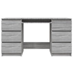 ZNTS Writing Desk Grey Sonoma 140x50x77 cm Engineered Wood 815439