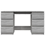 ZNTS Writing Desk Grey Sonoma 140x50x77 cm Engineered Wood 815439