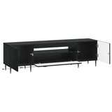 LED TV Cabinet Black Engineered Wood 896906