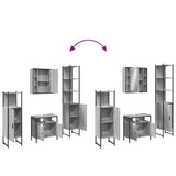 4 Piece Bathroom Cabinet Set Grey Sonoma Engineered Wood 3214768
