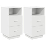 ZNTS Bedside Cabinets 2 pcs with 2 Drawers White 36x36x68 cm 858579